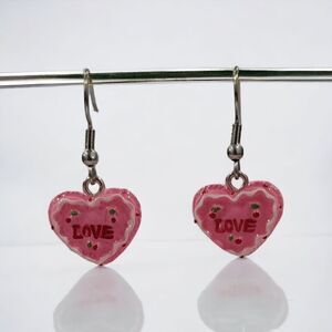🎂Love Heart Cake Earrings🎂 (2-A004)